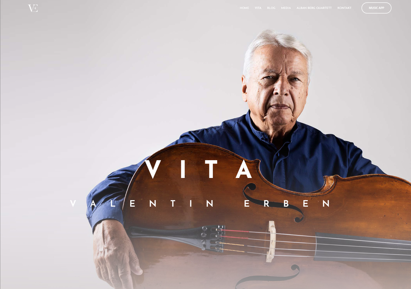 Vita-Seite von valentinerben.com mit Künstlerporträt.